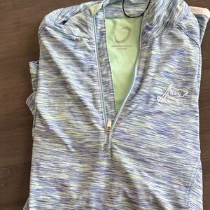 Zero Restriction Blue and Green 1/4 Zip-Up